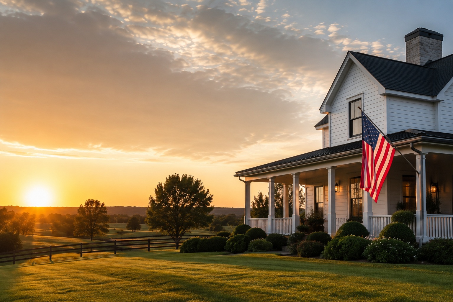 Luxury Fort Worth Texas home at dusk